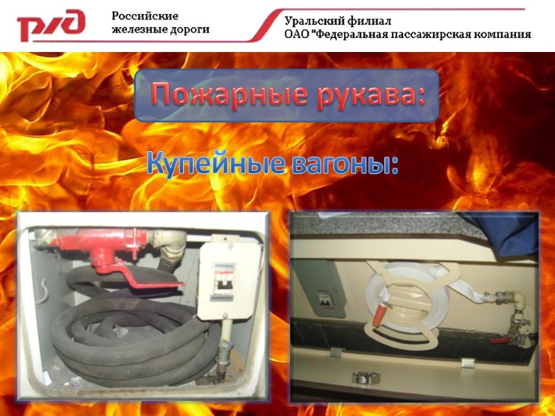 Пожарные рукава: Купейные вагоны: